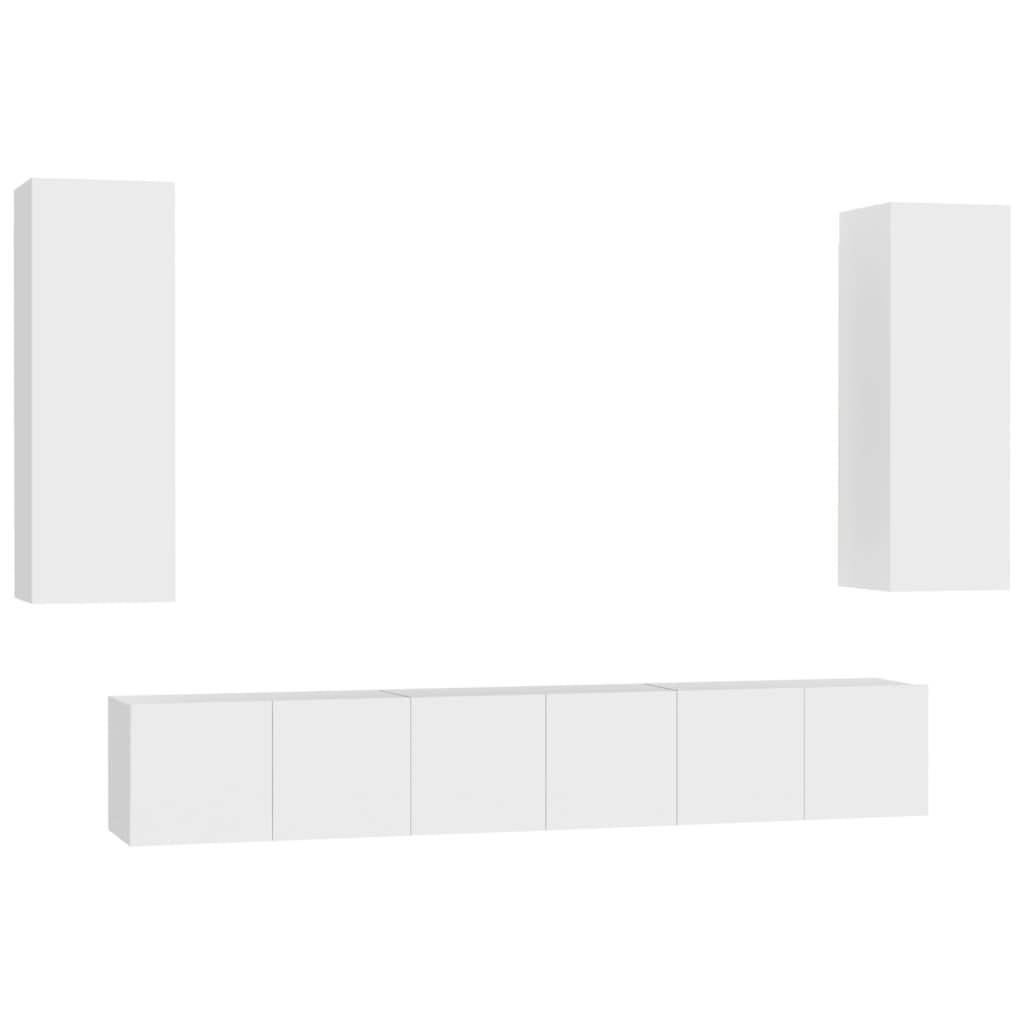 Set de muebles de salón 5 piezas madera ingeniería 60x30x30 cm, Mueble de Salon, Mueble TV, Mueble TV salon, Mesa de TV, Mueble tele