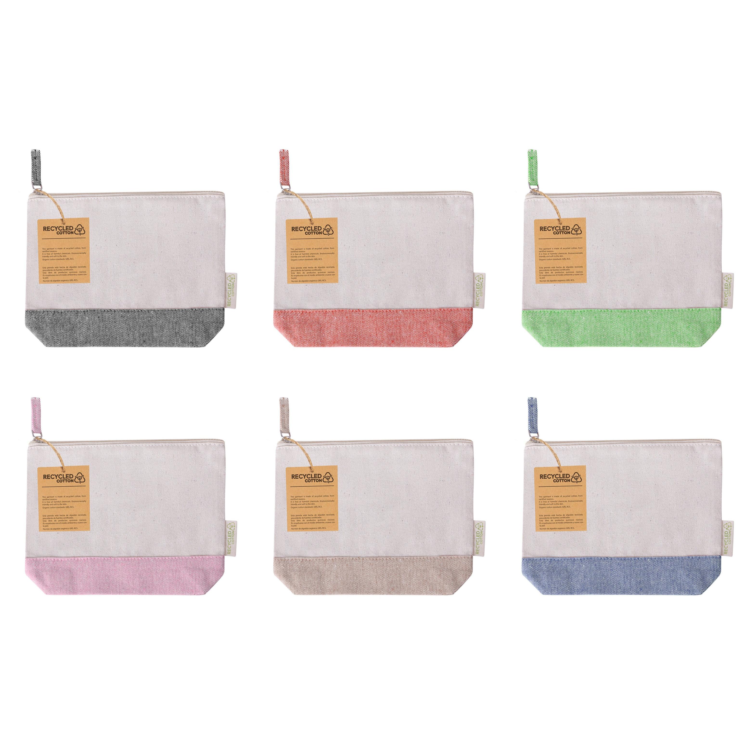 Lote de 20 a 50 Neceser 23 x 18 cm Neceseres Portatodos porta todo carteras Ecológicas de Tela Algodón Reciclado 100% Ecológico - Detalles, regalos para bodas, bautizos, comuniones, cumpleaños, navidades, colegios