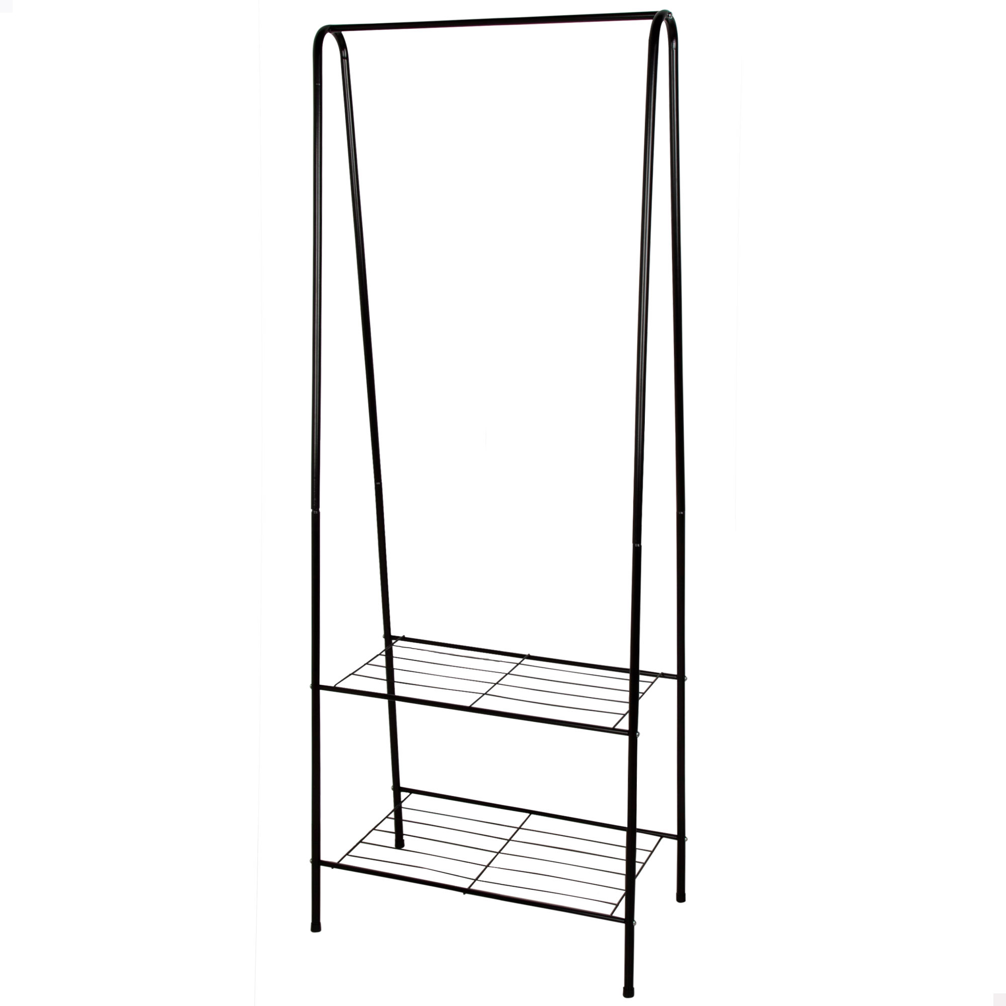 Max Home - Perchero de ropa 60x35x151, peso máximo soportado 15 kg, con dos baldas para zapatos, accesorios, almacenaje