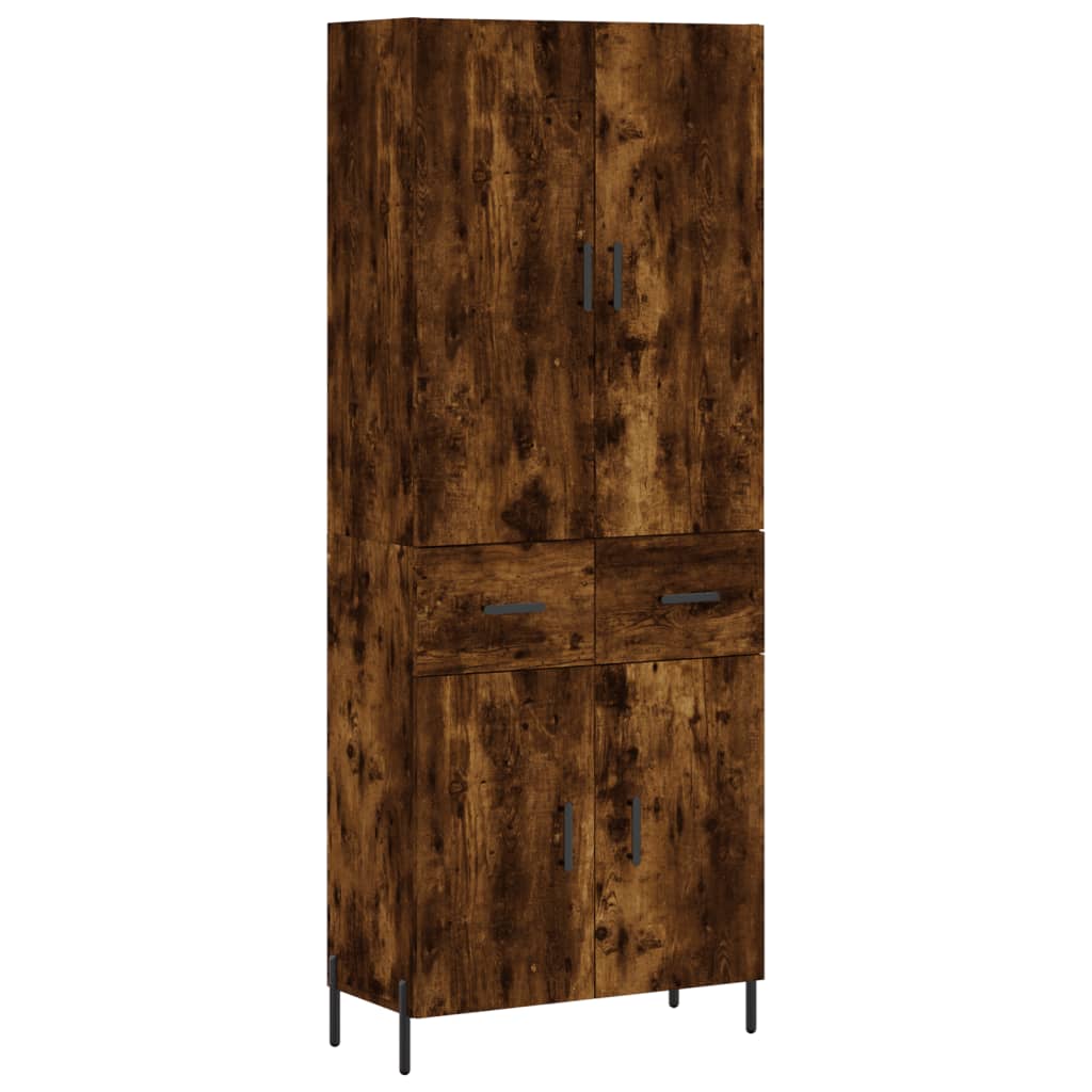 Aparador Alto Vidaxl 69,5x34x180 Cm - Gris Sonoma