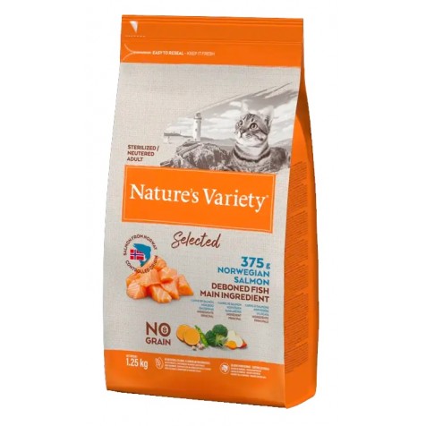 Nature`s Variety Selected Sterilized Salmón Adult Gatos 1,25 kg