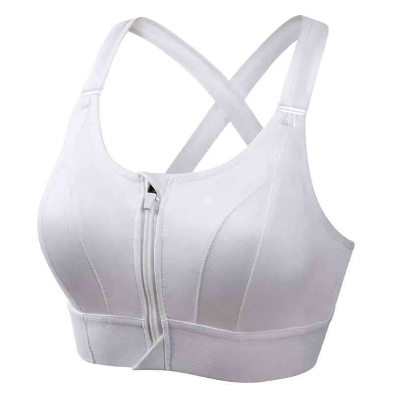 Om Home Sujetador Deportivo Ajustable Con Cierre Frontal Y Correa Elástico Para Mujer Shockproof FitneYoga Top De Cintura Alta MOV