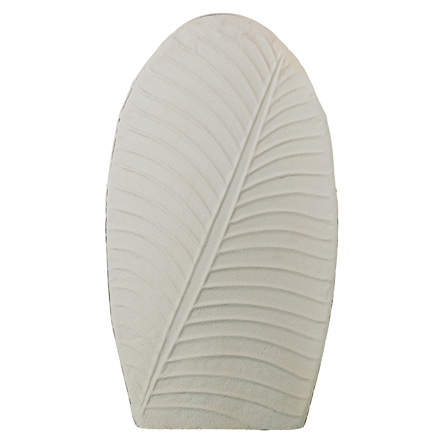 Jarron metal 54cm blanco 32x13x54cm