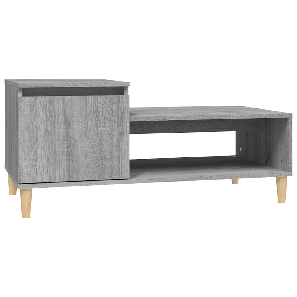 vidaXL Mesa de centro madera contrachapada  100x50x45 cm Multicolor