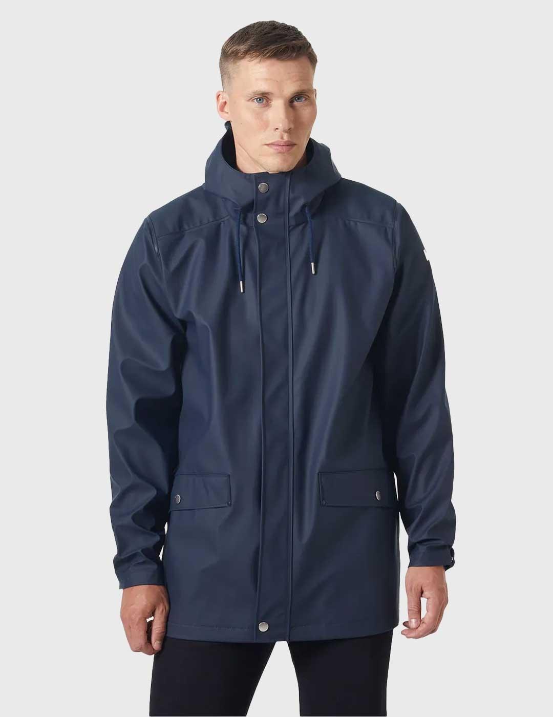 Helly Hansen Moss Rain chubasquero azul marino para hombre