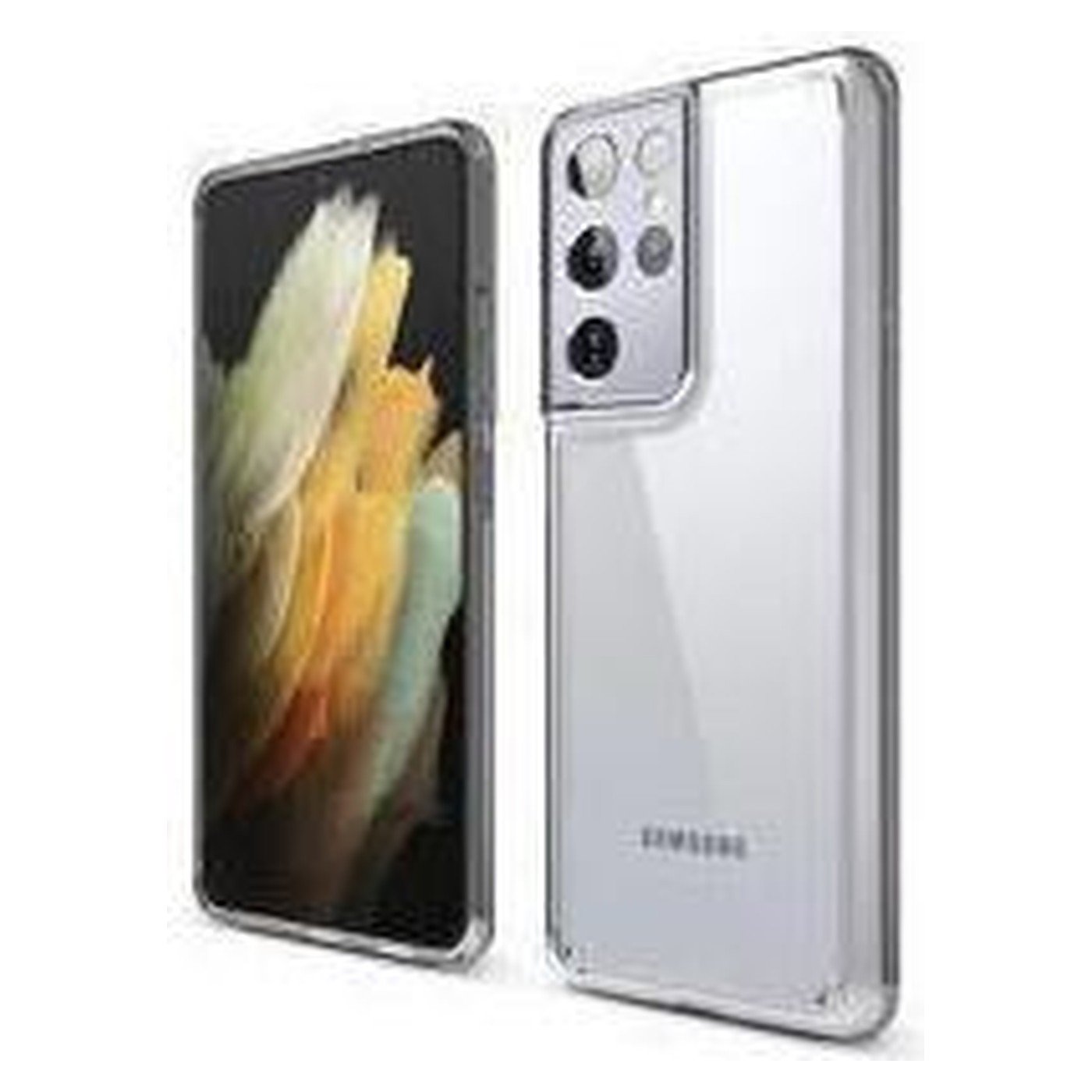 Carcasa Samsung Galaxy S21 Ultra hybrid (bumper + trasera transparente) transparente