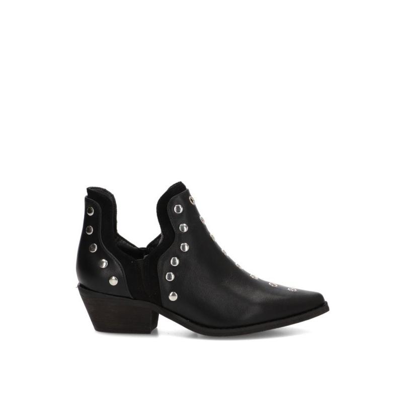Botin Campero Luna Collection - Mujer - Tacón Medio - Modelo S-5514 - Color Negro