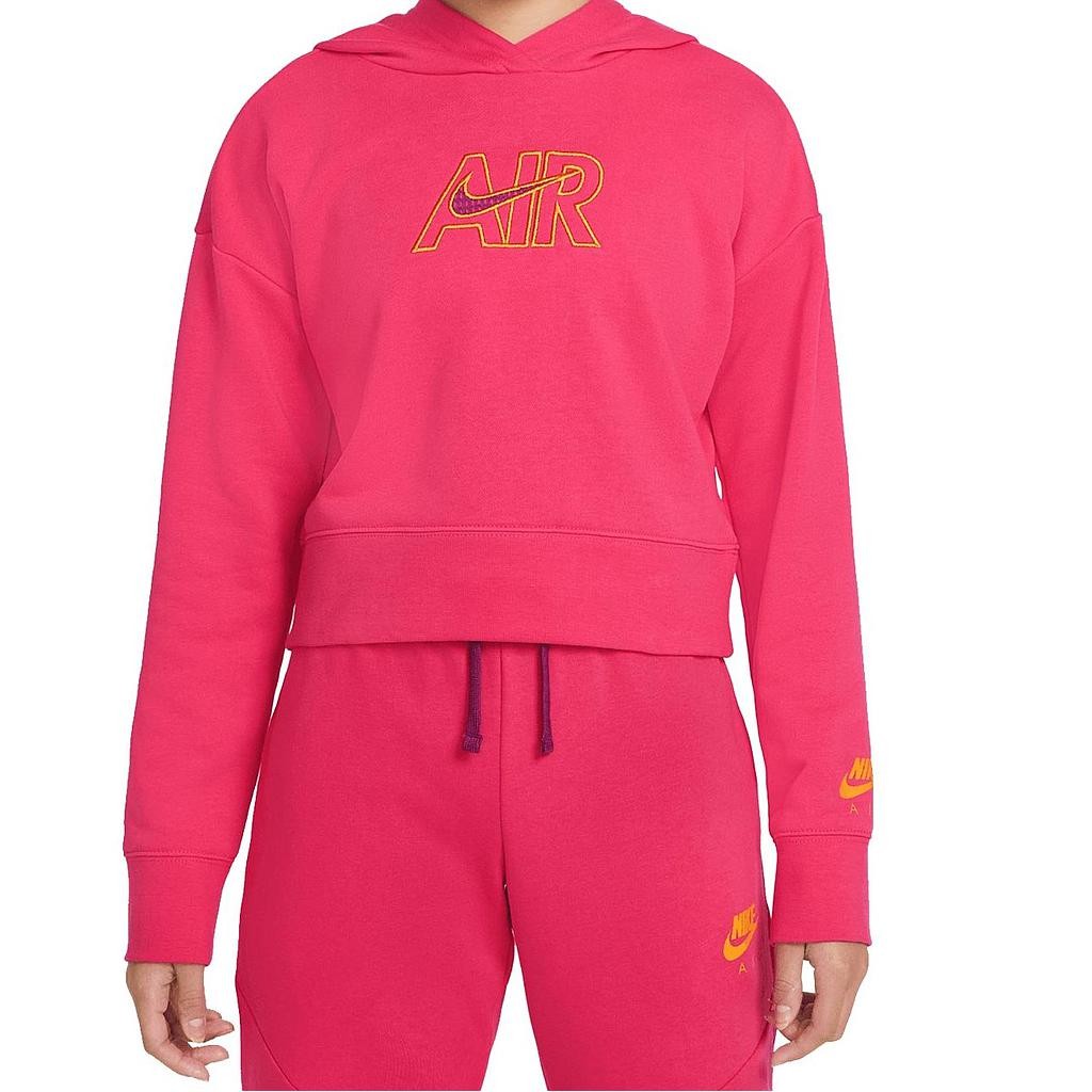 Sudadera NIKE G NSW AIR FT CROP HOODIE DM8372 666 Rosa