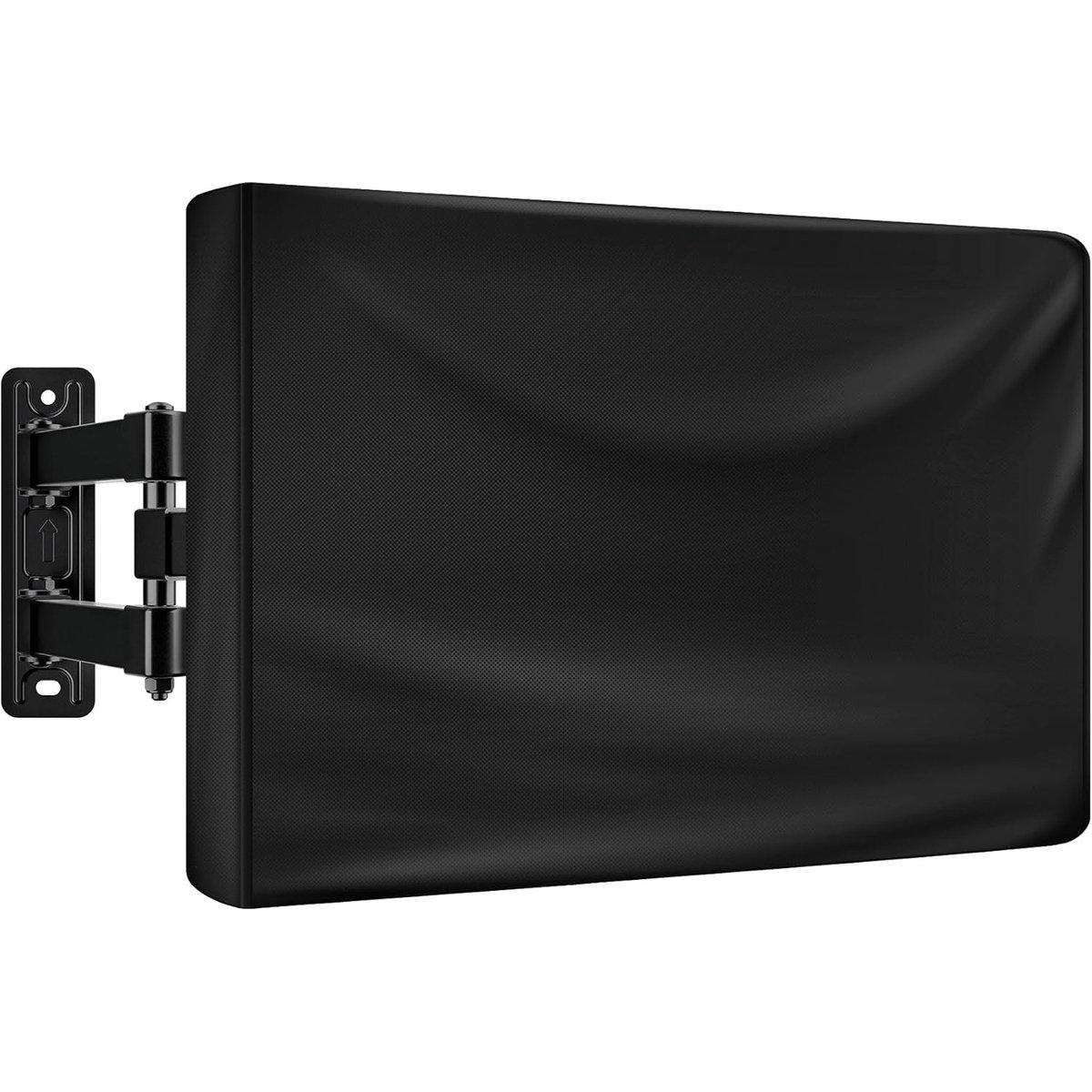 Funda para TV de exterior de 40-42 pulgadas - Protector de pantalla - Funda impermeable y resistente a la intemperie para pantallas planas - Tejido 210D - 37 x 5,9 x 25,2 pulgadas - Negro