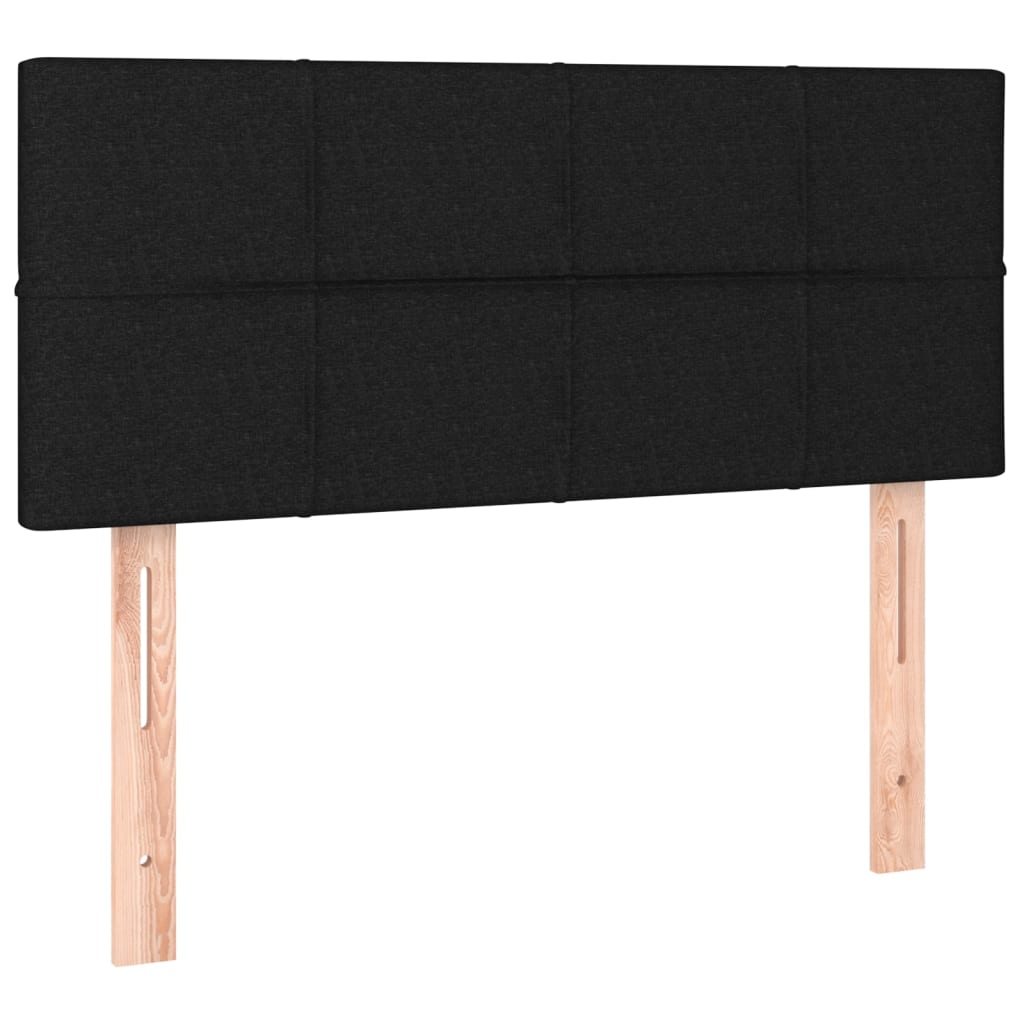 vidaXL Cabecero con LED de tela negro 90x5x78/88 cm