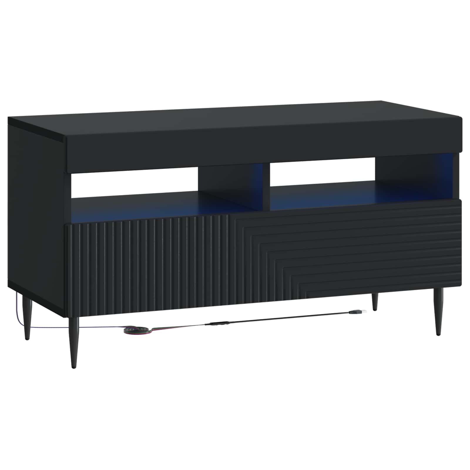 vidaXL Mueble de TV LED  Madera de ingeniería 81 x 35 x 43 cm Multicolor