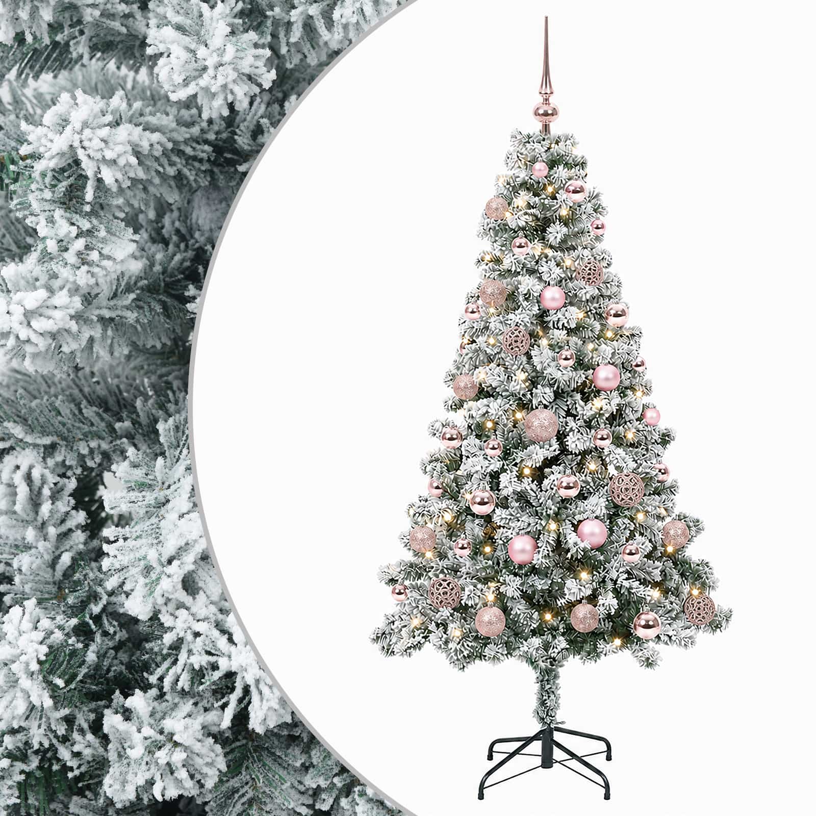 vidaXL Árbol de Navidad Artificial con Adorno 120 cm 150 LED