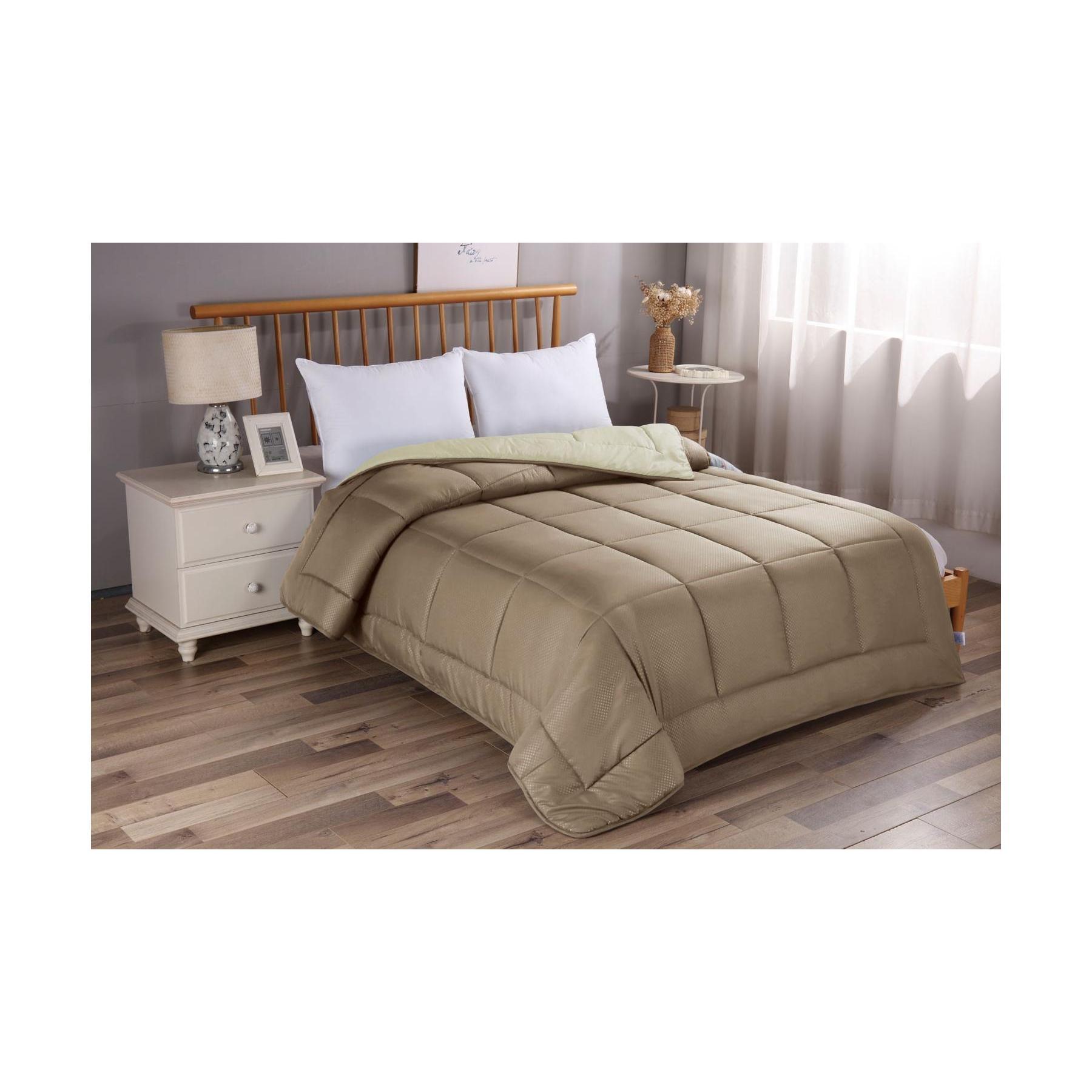 Donatella - Edredón nórdico reversible DONATELLA EDREDÓN NÓRDICO REVERSIBLE BICOLOR con diseño geométrico, 400 g/m², transpirable e hipoalergénico para cama de 150 cm