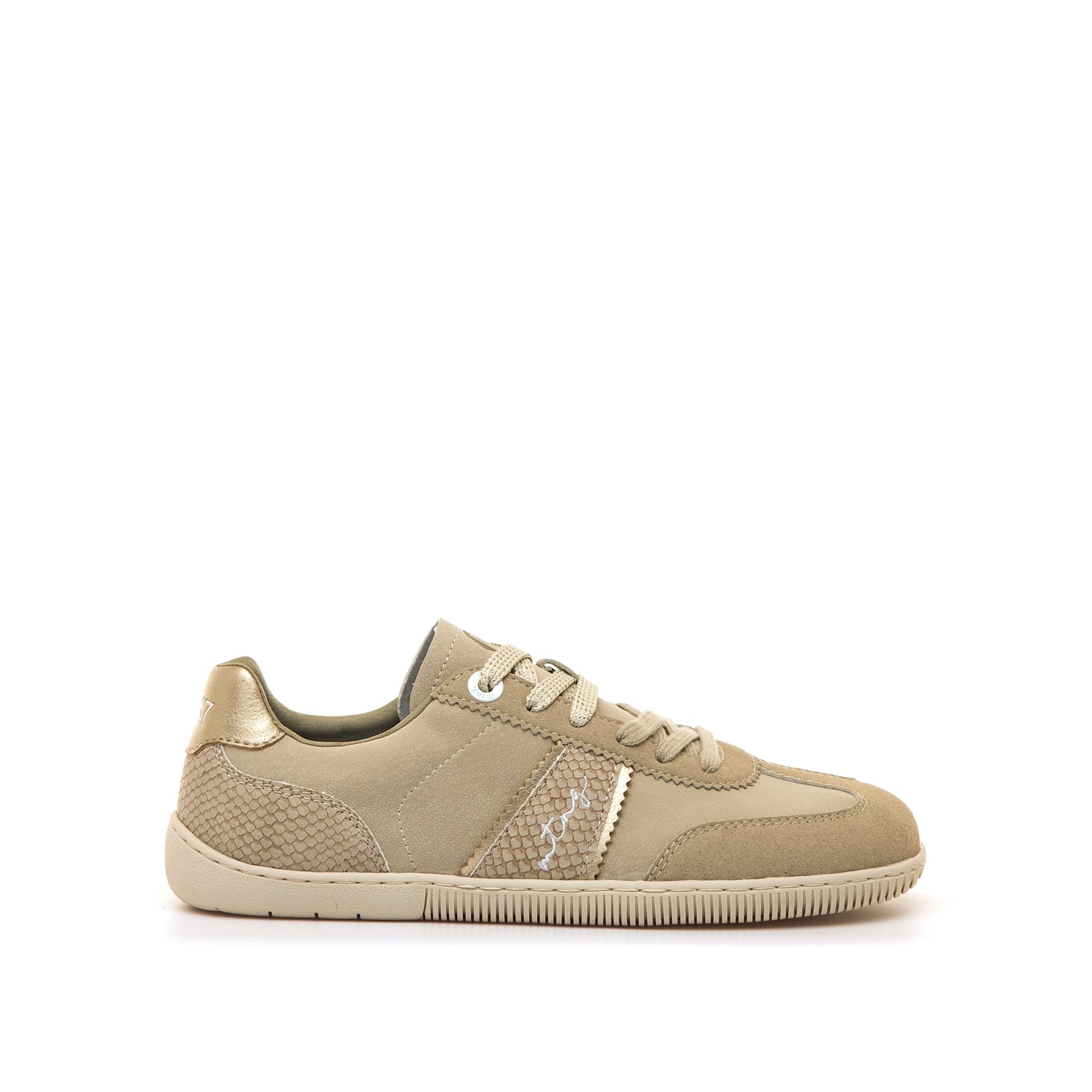 Mustang-MTNG deportivas barefoot mujer free aria beige con cierre cordones y tipo de puntera redonda