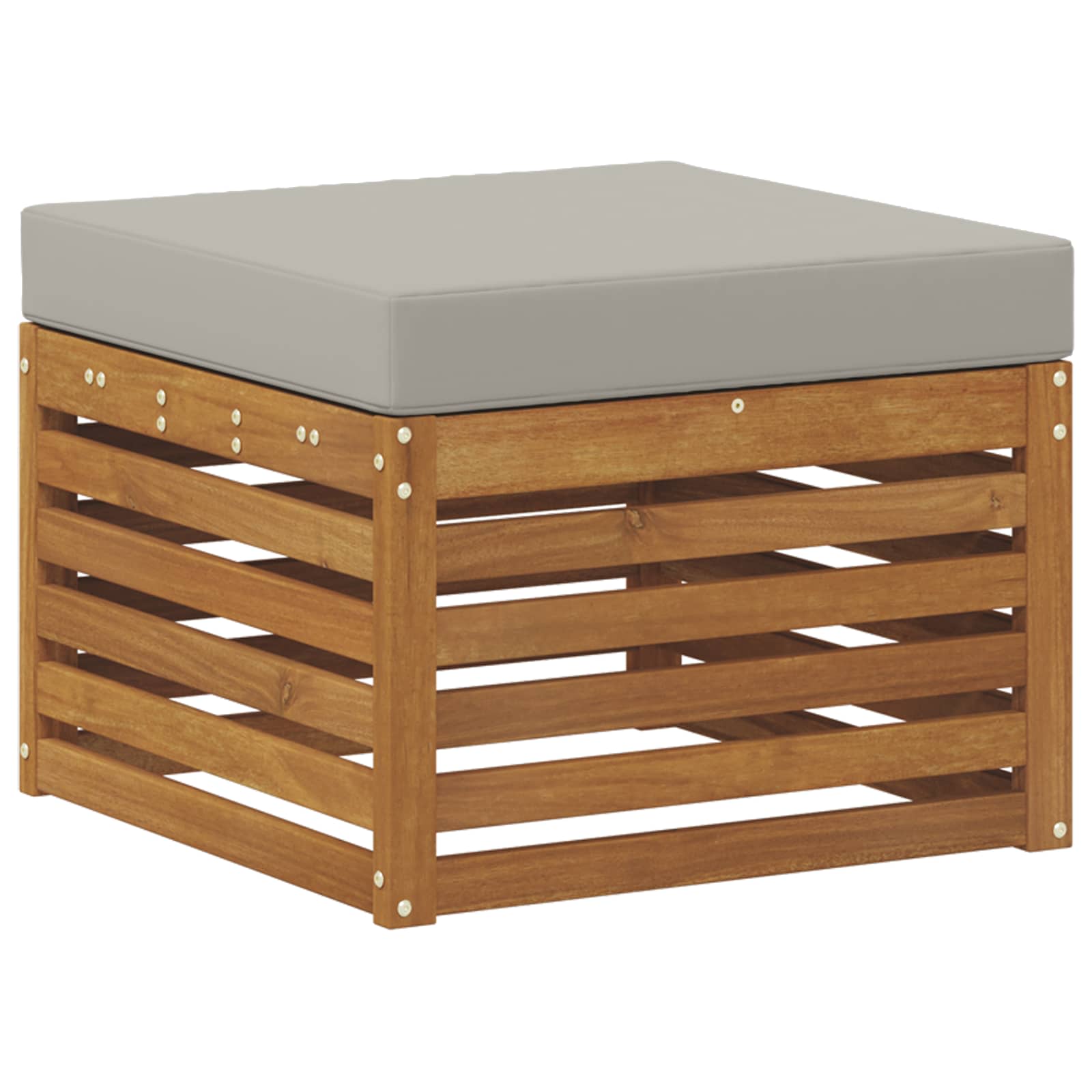 vidaXL Reposapiés de exterior Madera de Acacia Sólida Natural