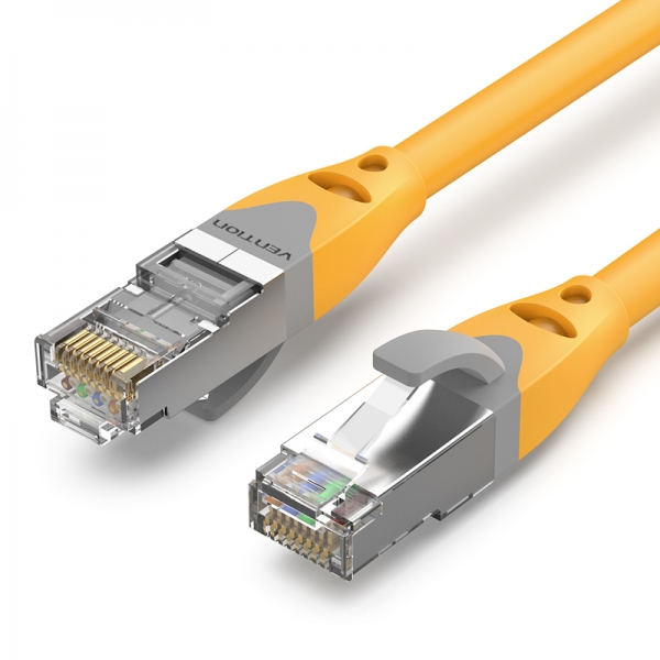 Vention cable de red sftp rj45 cat.6a - 8m - color amarillo