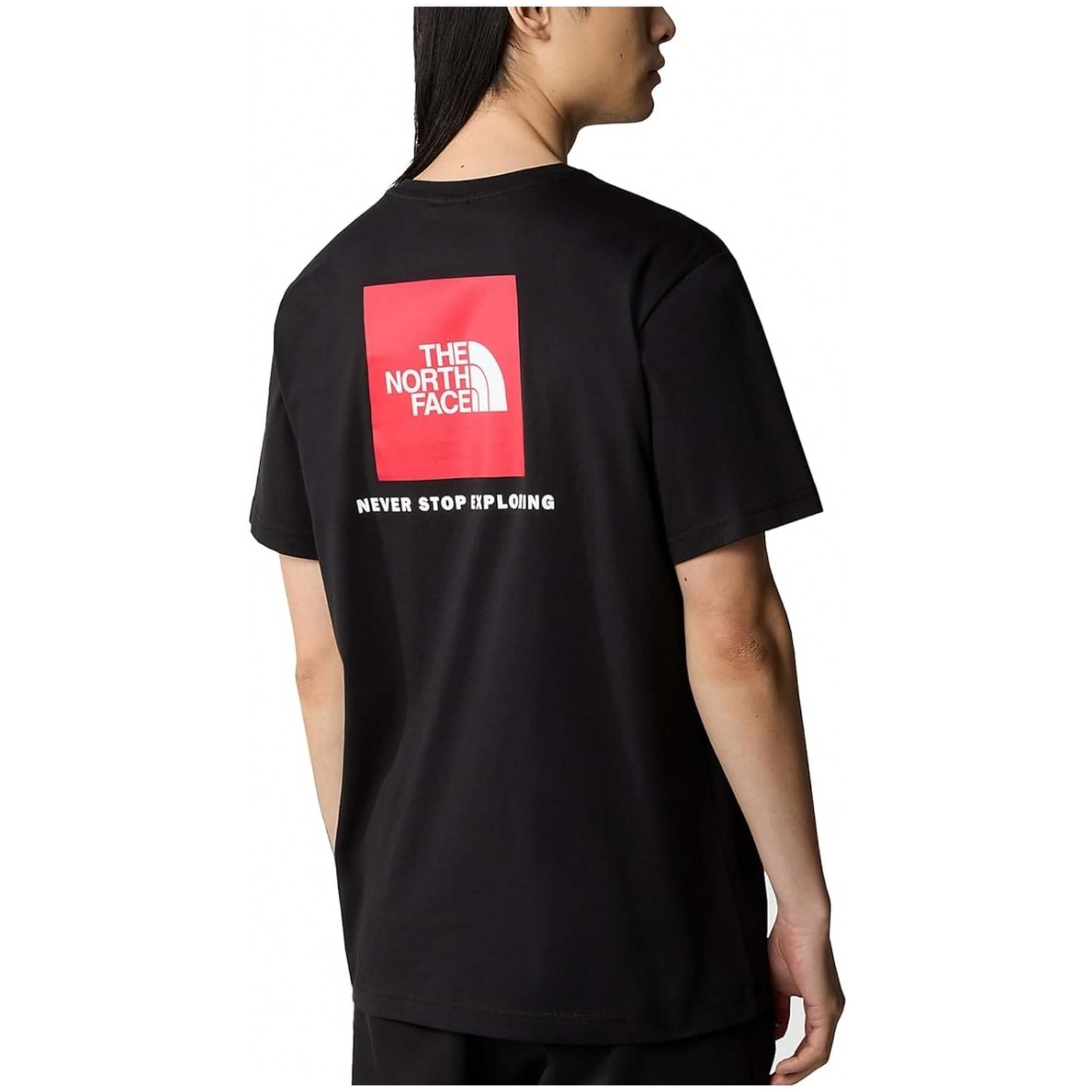Camiseta The North Face modelo M S/S Redbox Tee en color Negro