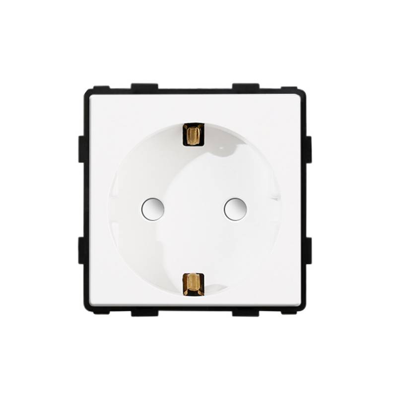 LEDBOX Base Enchufe EU tipo SCHUKO 16A 250V KOOB, blanco. Sistemas de control, Mecanismos KOOB