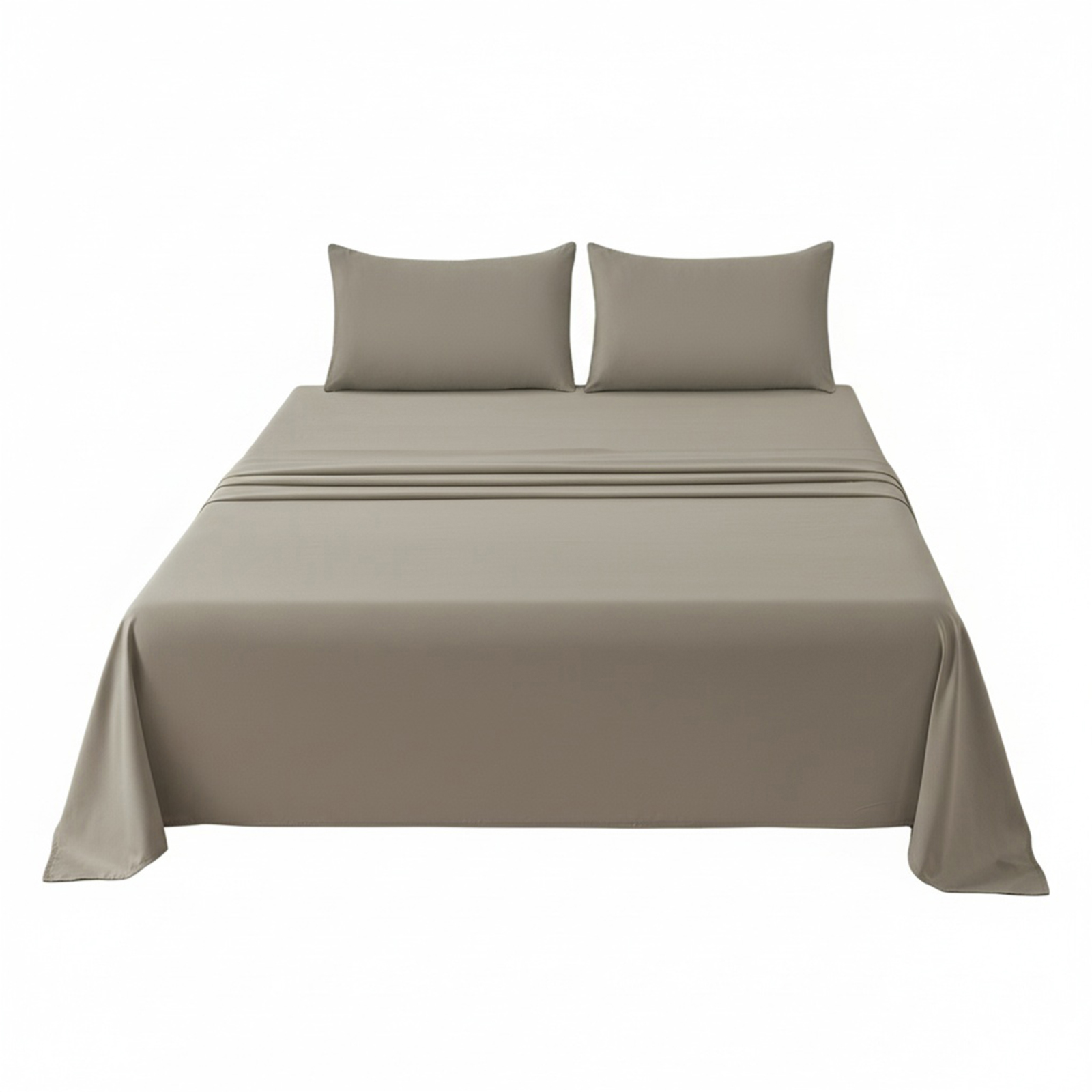 Juego de Sábanas Lisas 100% Poliéster Ultra Suave Transpirable, Set Completo con Sábanas y Fundas de Almohada, Antiarrugas y Resistente al Desgaste, Lavable a Máquina, Colores Neutros Modernos para Dormitorio, Hogar y Apartamento Turístico