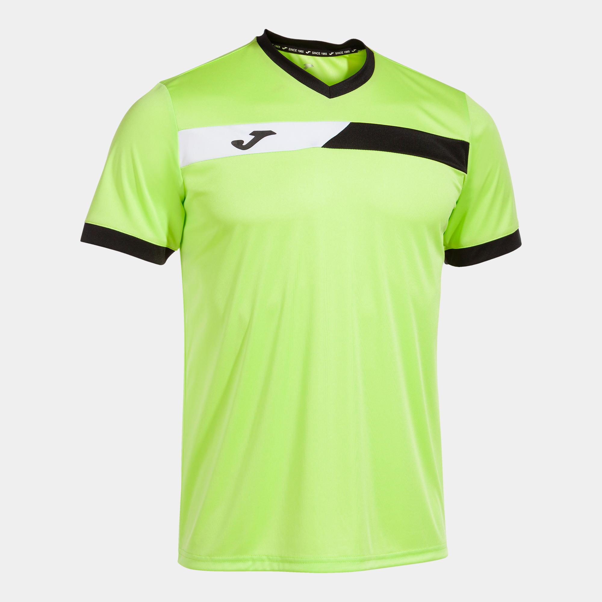 Camiseta M/C Tenis o Pádel Hombre Joma Court 103212 Negro Blanco 426 Ligera