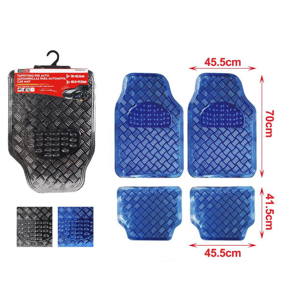 Alfombrillas de Goma Universales para Coche, Diseño Antideslizante, Alfombrilla Lavables, Alfombrillas automóvil Ajustables, Apto para Cortar