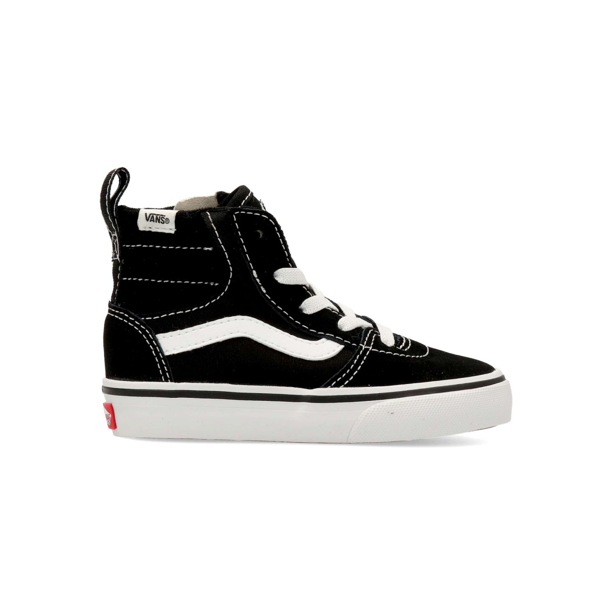 Vans - Zapatillas Ashwood HI de caña alta para niño, con cierre de cordones y cremallera lateral, suela waffle y cuello acolchado