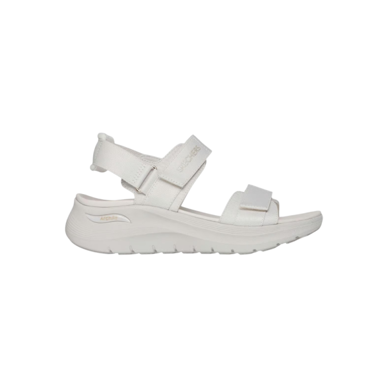 Sandalia Skechers Sand Arch Fit Getter Blanca Mujer