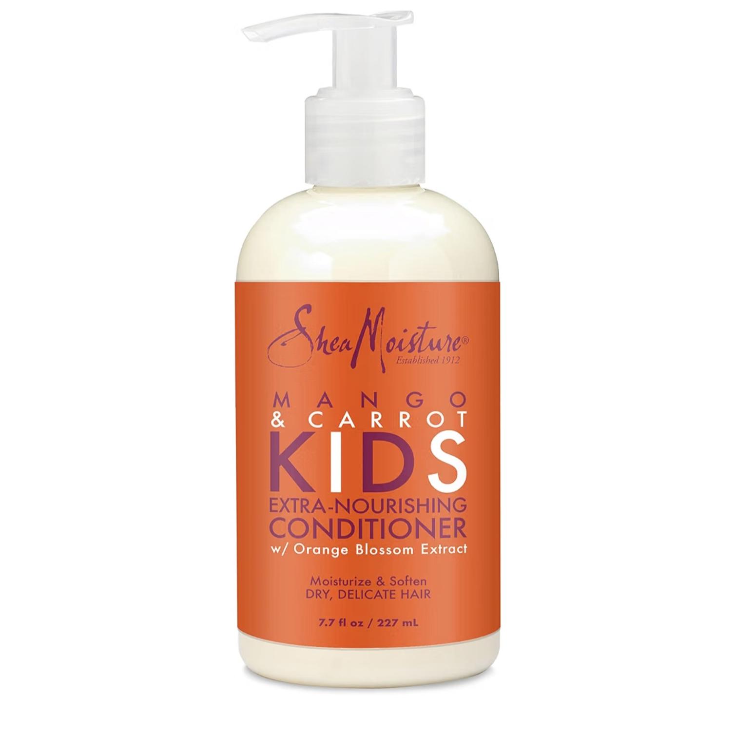 Shea Moisture Kids M&C Mango & Carrot Conditioner 227 ml 7.7 fl oz | Acondicionador SheaMoisture para Niños | Kids Conditioner | Acondicionador Infantil para Cabello Natural, Rizado y Afro | Cuidado Capilar Kids