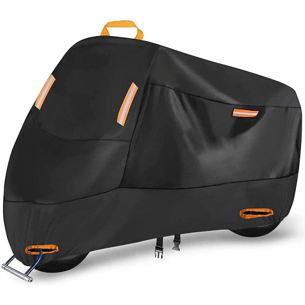 Funda para motocicleta de tela Oxford 210D, tamaño XL, impermeable, resistente a los rayos UV, al polvo, a la lluvia y al desgarro.