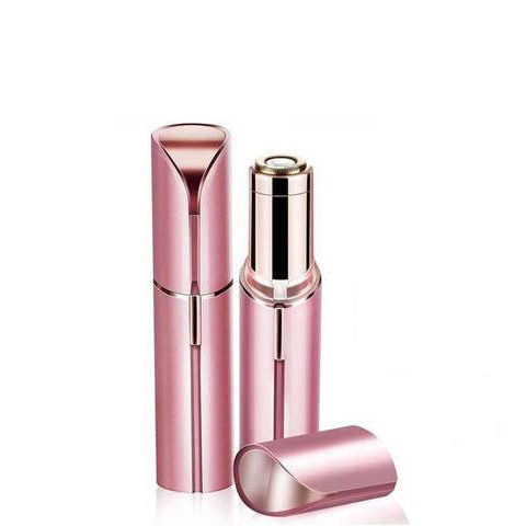 Depiladora Facial Mujer - Depiladora Facial para Mujeres con Luz Led - Tamaño Barra de Labios - Depiladora facial sin dolor - 2 en 1 Depiladora Nariz y Afeitadora Facial para Mujeres - Dispositivo de Eliminación de Vello para Nariz Vello de Melocotón
