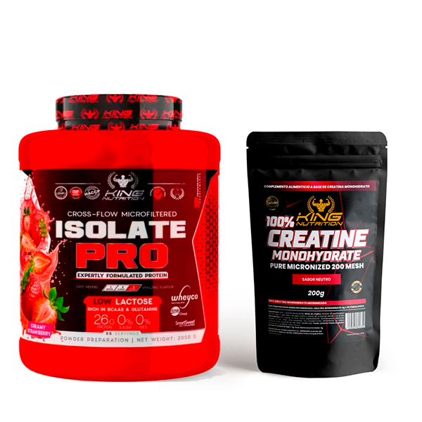 King Nutrition  Pro Isolate Protein 2Kg Proteína Isolada + 200gr de creatine monohydrate*