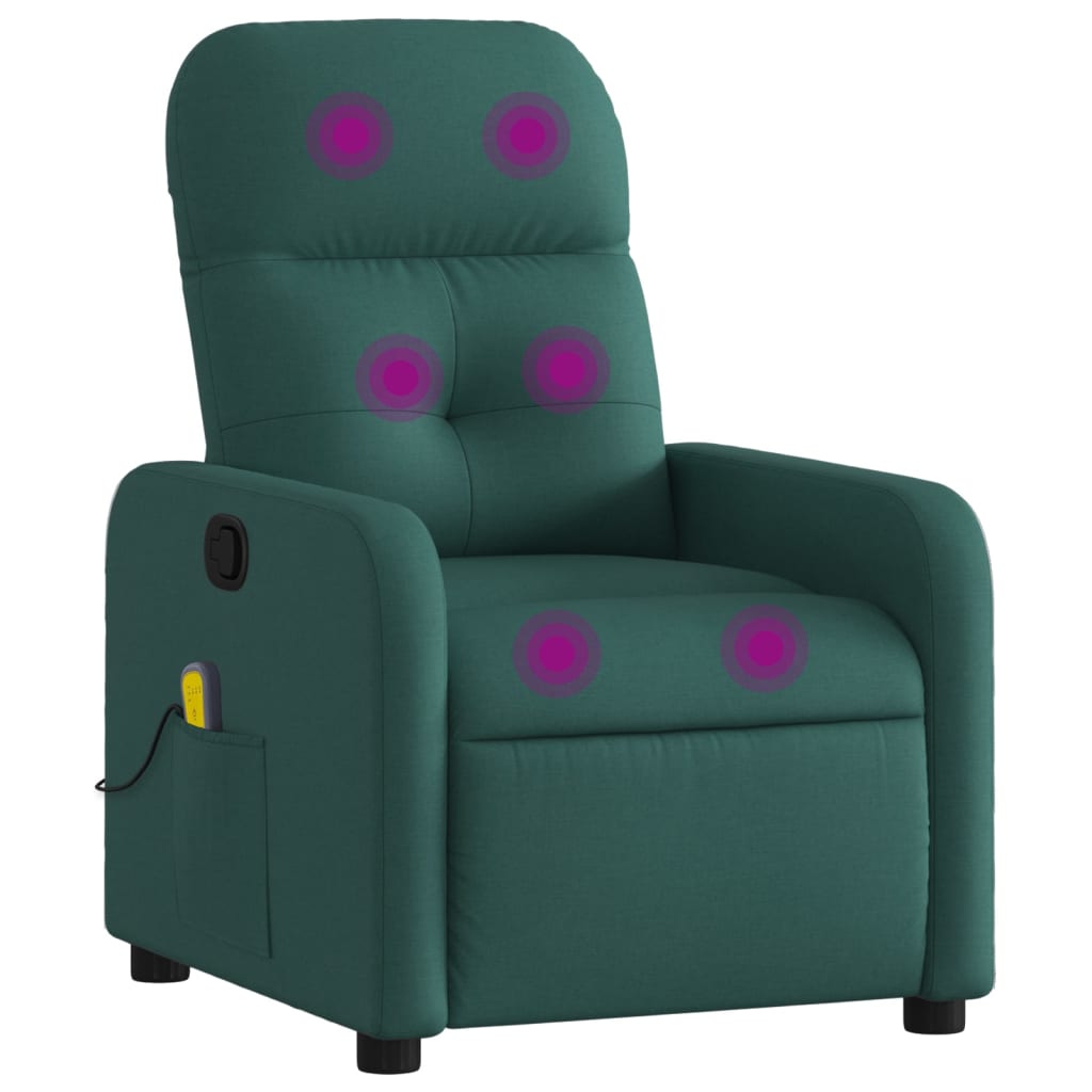 Vidaxl Sillón de Masaje Reclinable de Tela Gris Claro