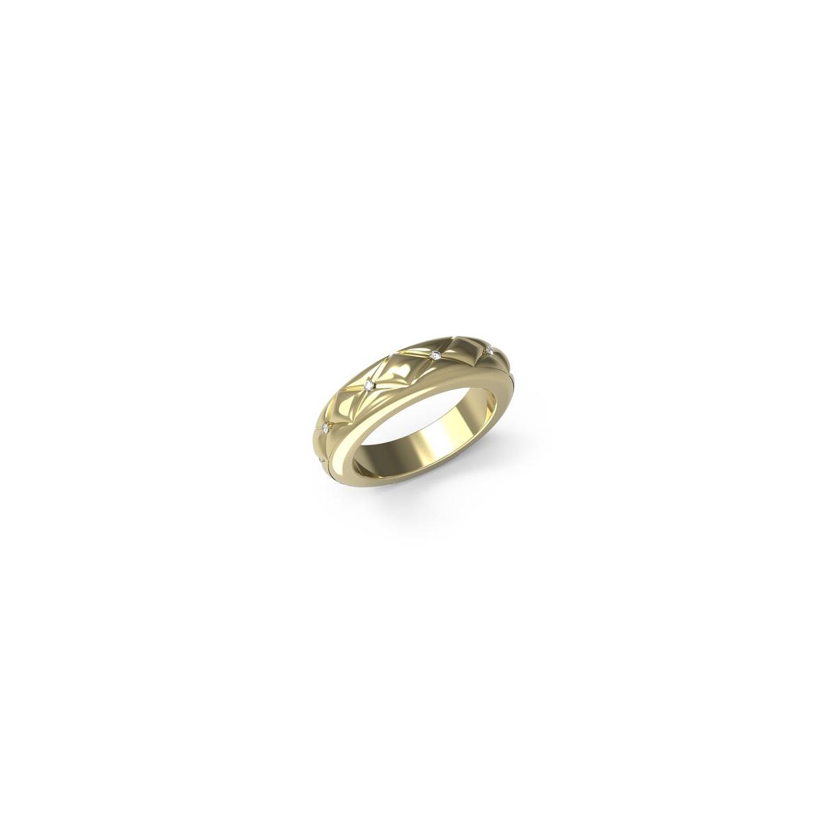 Guess Anillo Mujer Ring Stylish Guess De Acero Dorado Talla Europea 52 Talla España 12,00 Jubr04591jwyg52