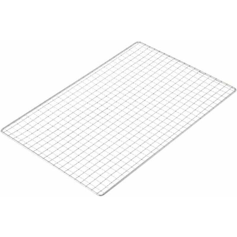 CA Parrilla de barbacoa de acero inoxidable de 45 x 30 cm para exteriores, accesorios para cocinar barbacoas