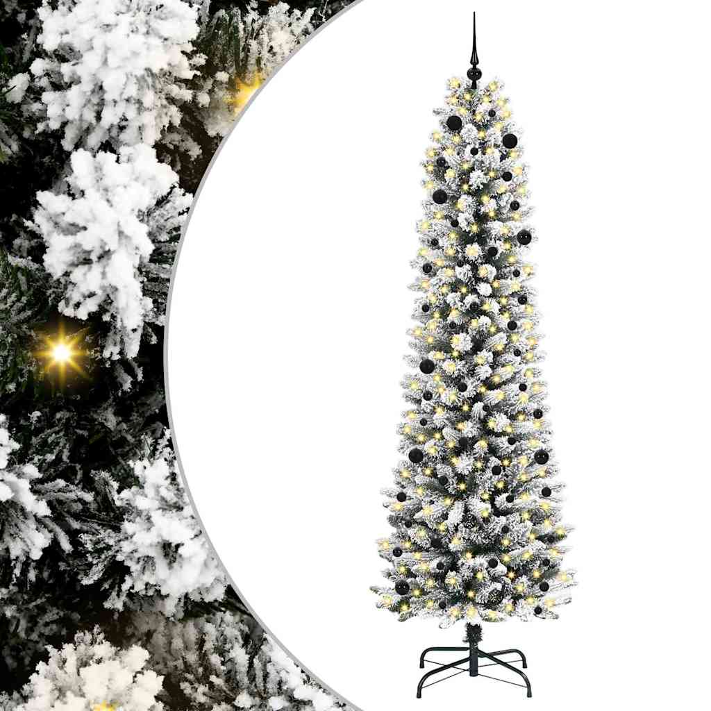 vidaXL Árbol de Navidad artificial Blanco 240 cm PVC, Metal y Plástico