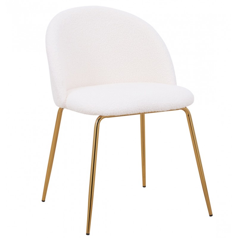Silla TED, patas doradas, tapizado lana
