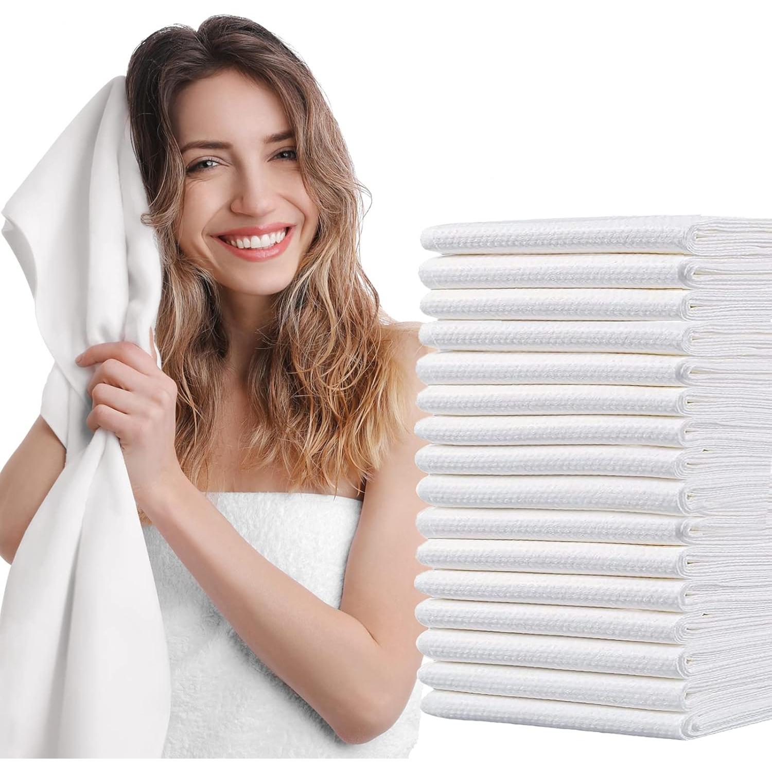 Toalla de Baño Desechable 25PCs, Toallas De Ducha Desechables, Toalla Engrosada Desechable para Viajes Hoteles Campings Salones de Belleza SPA (70x140cm)