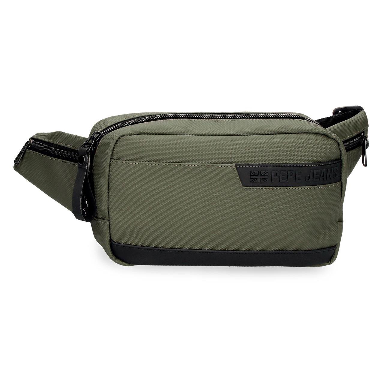 Pepe Jeans - Riñonera Dorking de poliéster resistente con detalles en piel sintética, compacta y funcional para hombre