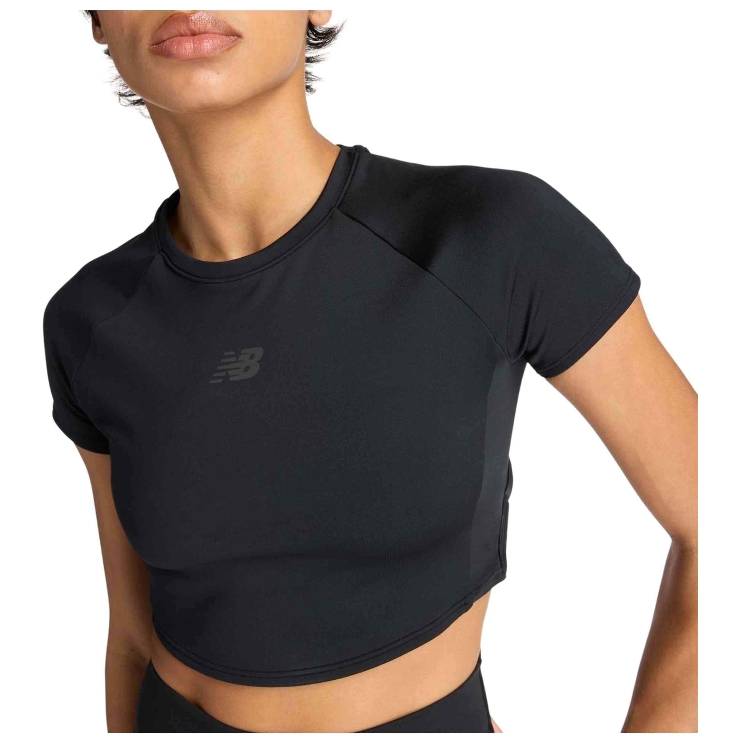 Camiseta De Manga Corta New Balance modelo WT619942_BK para Mujer en color Negro