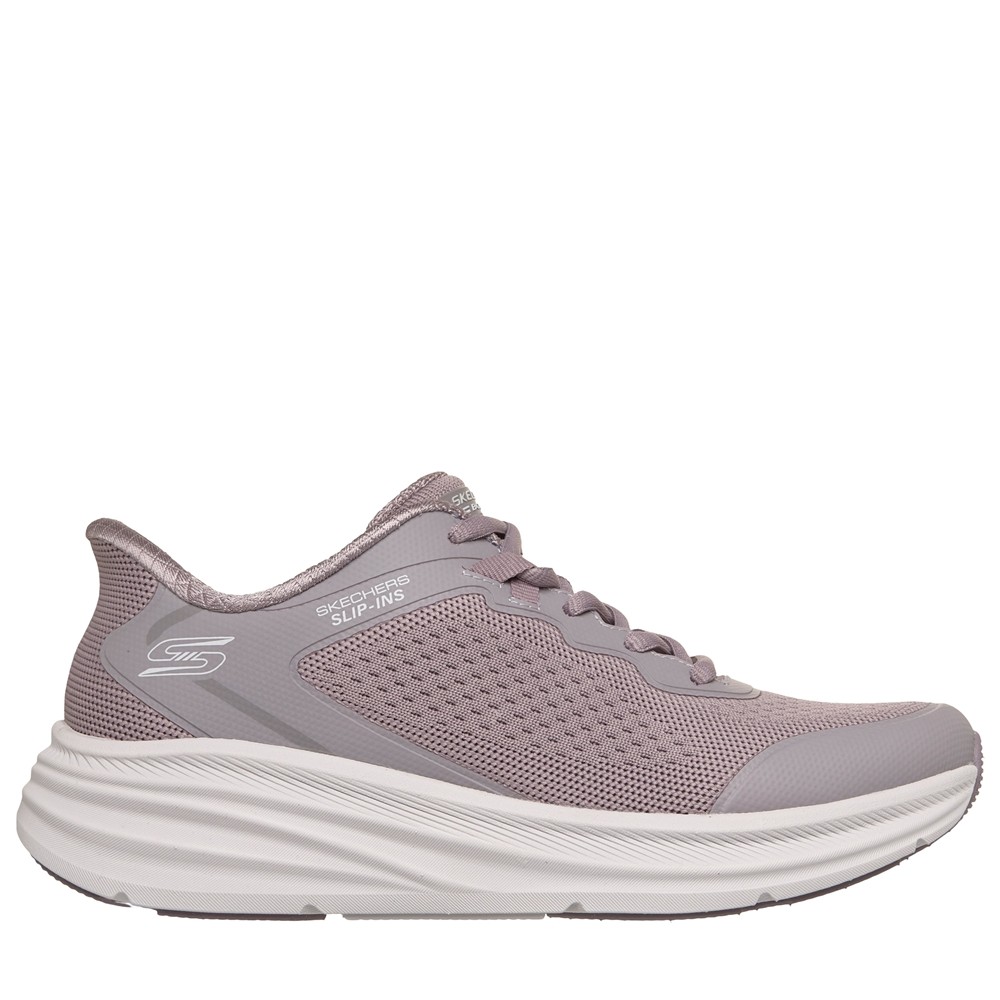 Cómoda  Zapatilla VEGANA mujer Skechers LIP-INS BOBS SKILLZ TOO ESSENTIAL lila. Plantilla Memory Foam. Fáciles de poner con la tecnología Heel Pillow Suela ligera Altura Tacón bajo (3-5 cm) Referencia 117756-QUAL
