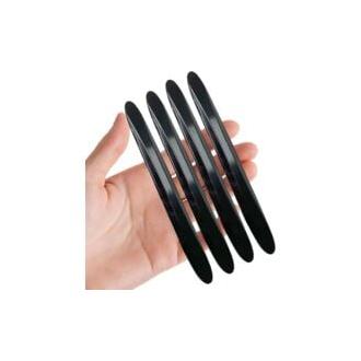 CA 4 protectores de parachoques de goma autoadhesivos para coche, camioneta, SUV y muebles (negros)