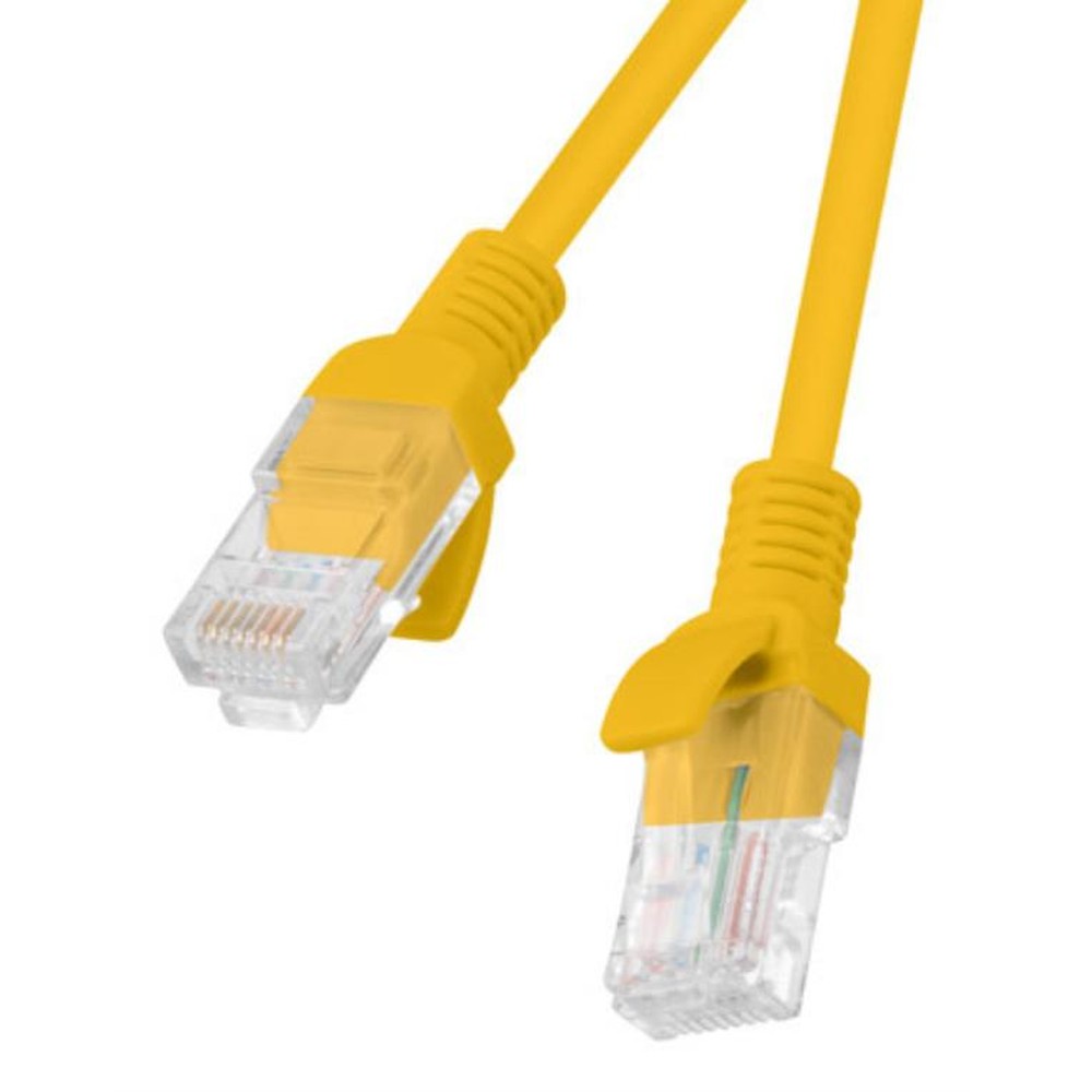 Lanberg - Cable de red Cat6 U/UTP 2 m con conectores RJ-45 color naranja para uso diario resistente