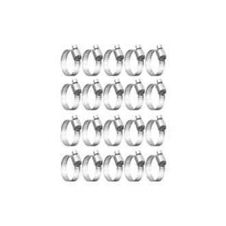 CA Abrazadera de manguera de acero inoxidable 304 para tubería de 18 a 32 mm (20 unidades)