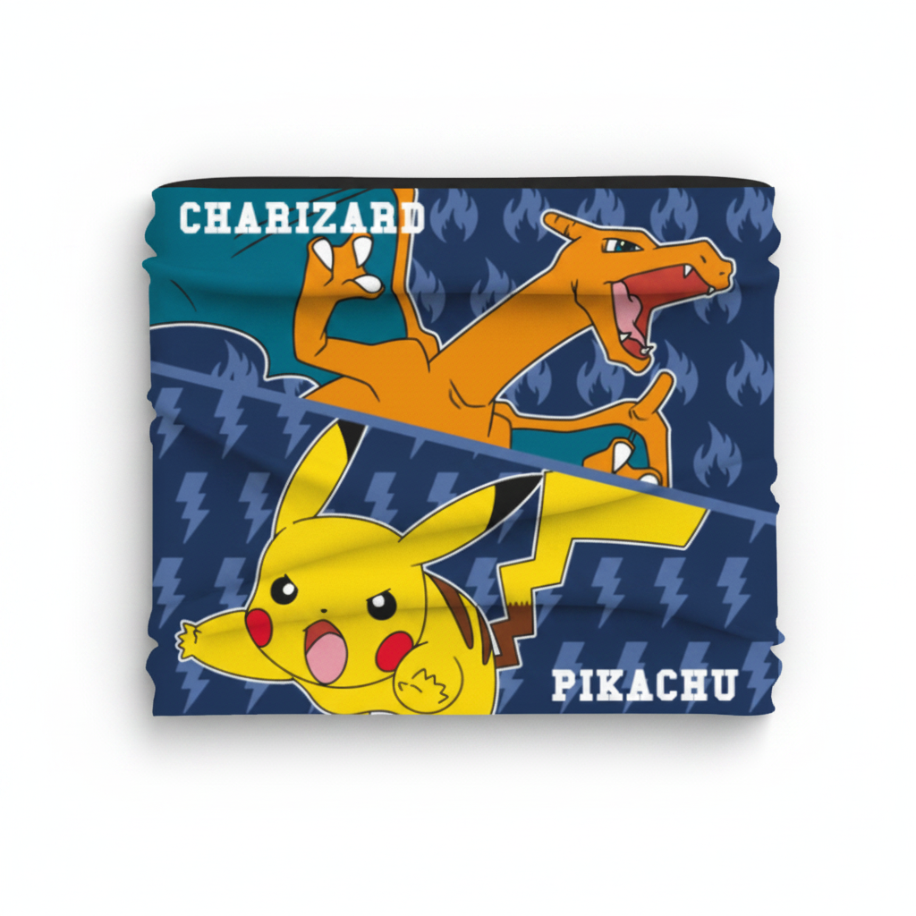 Braga de cuello infantil coralina Pokemon Pikachu y Charizard - Pokemon