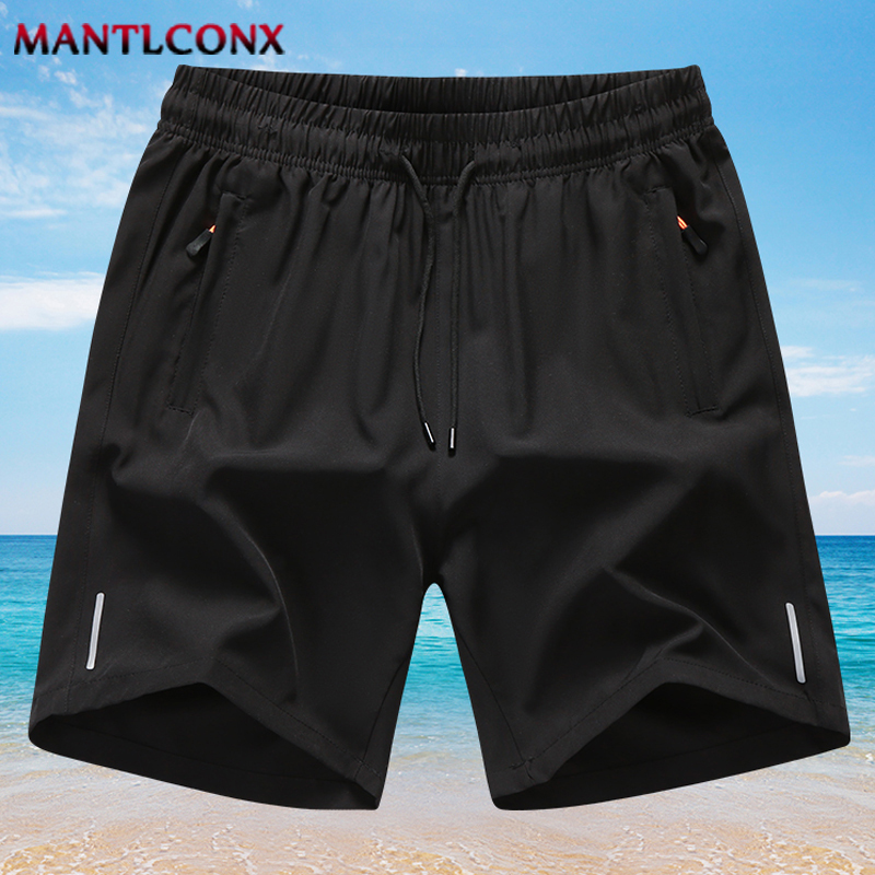 TK Shorts De Verano Para Hombre MANTLCONX Deporte Gimnasio Running Fitness Pantalones Cortos Transpirables Secado Rápido Cinturón Con Cordón Negro