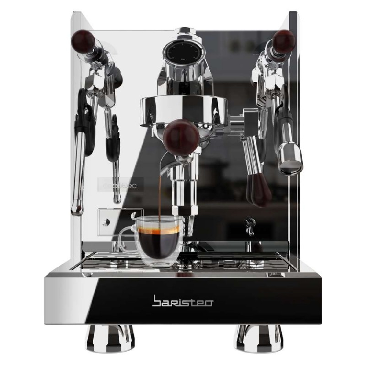 Cecotec Cafetera Express Barista Baristeo Iconic. Bomba Vibratoria 15 Bares, Sistema E61, Control Pid, Doble Salida, depósito 1