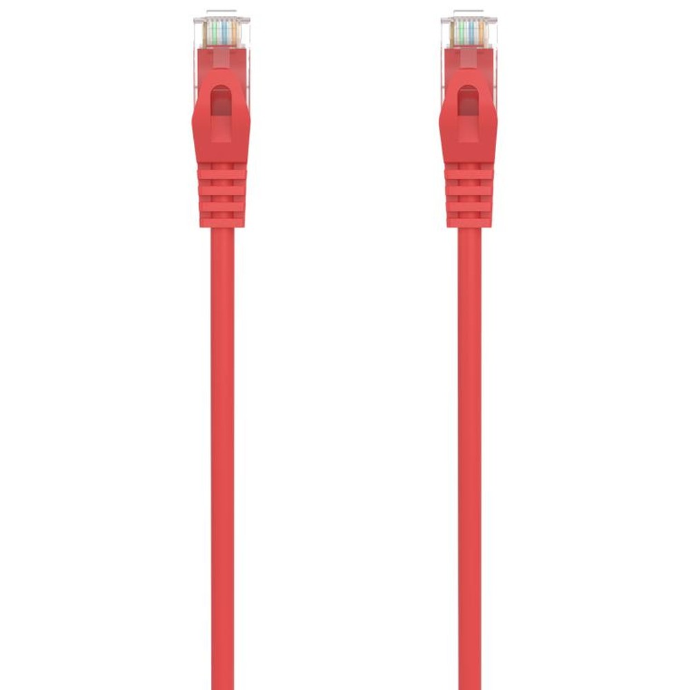Aisens - Cable de red RJ45 Cat6a UTP 25cm rojo con conector macho, 10 Gigabit Ethernet, OFC 99,9% cobre, PoE, certificado ANSI/TIA/EIA 568-B-1