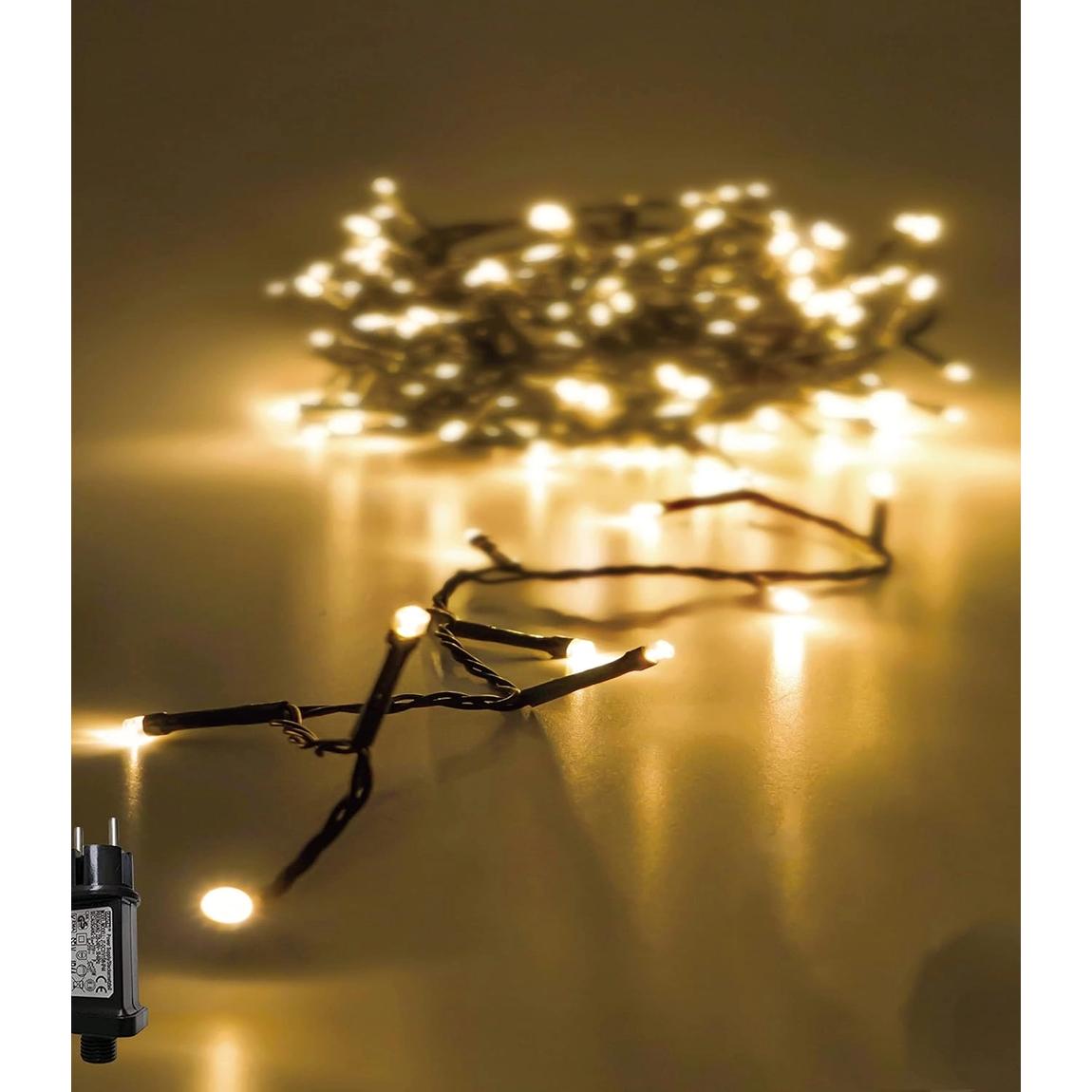 Guirnalda Luces Led de Navidad PLUS HOME 1000 LED 6m Cable Verde IP44 Impermeable - Ambiente Romántico y Cálido