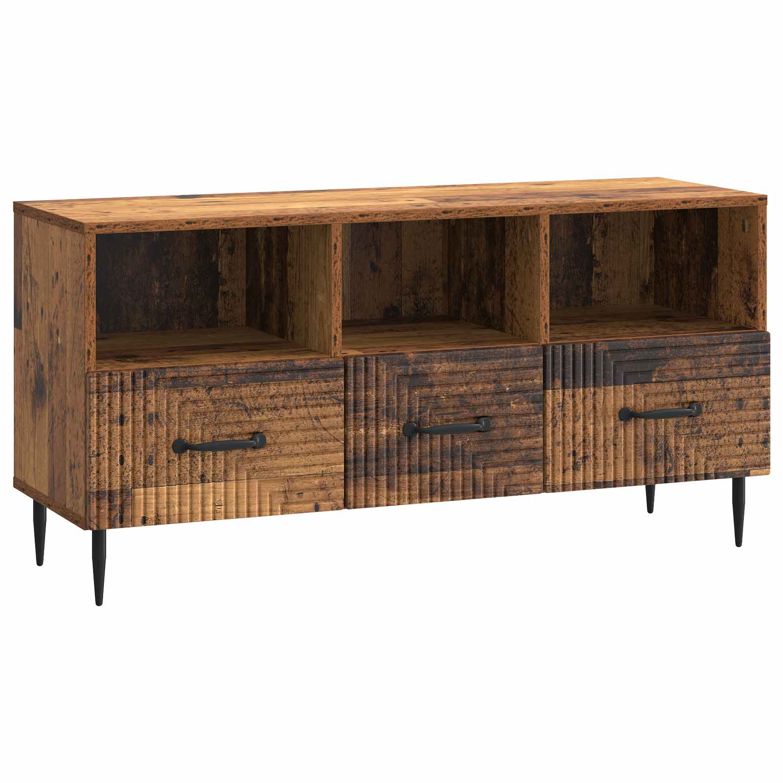 vidaXL Mueble de TV con cajón 102 x 34,5 x 50 cm Madera de Ingeniería Multicolor