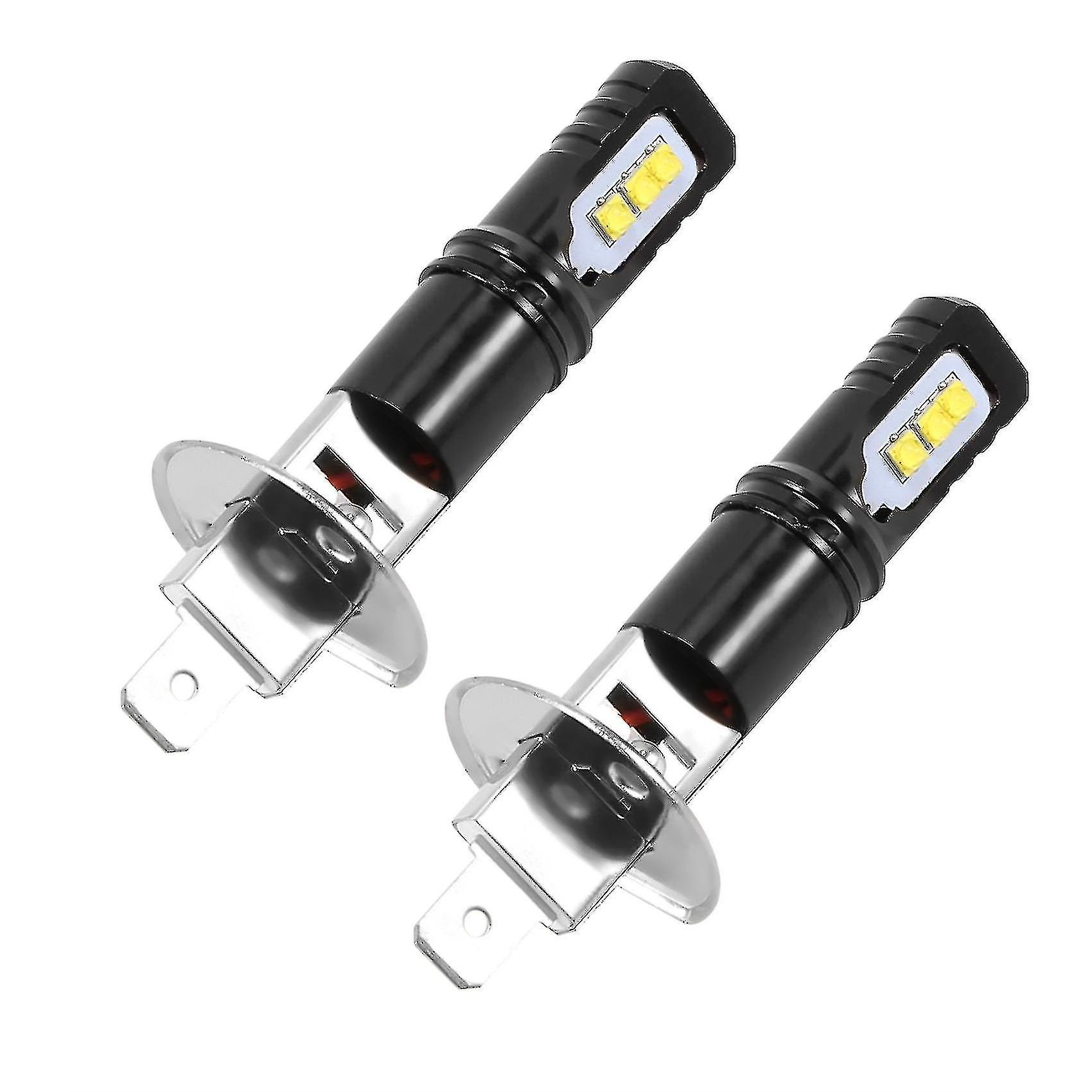 2x H1 6000K Super White 6000lm Drl Led Headlight Bulb Kit de alta haz Nuevo